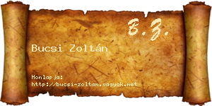 Bucsi Zoltán névjegykártya